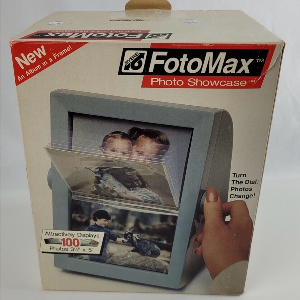 FotoMax Photo Dial Showcase Byers Album Frame Vtg Picture Display Roll Pics Foto